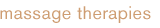 massage therapies